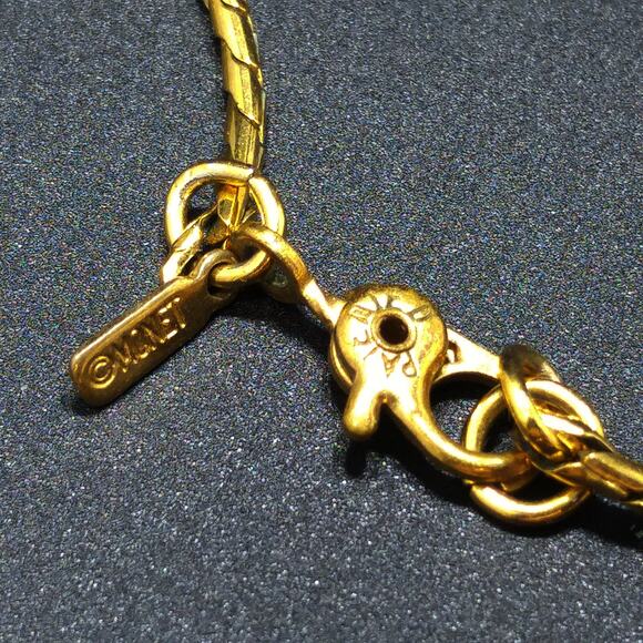 Vintage Monet Heart Necklace – Purple Crystal & Clear Rhinestones, 1980s - Picture 10 of 10